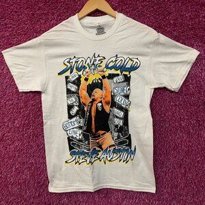 WWE Stone Cold Steve Austin Superimposed Graphic T-Shirt Small